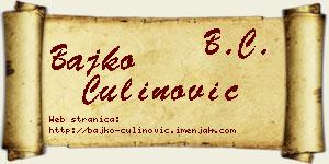 Bajko Čulinović vizit kartica